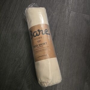 Bare Home Premium Microfiber Bed Skirt Sand Queen‎ Size